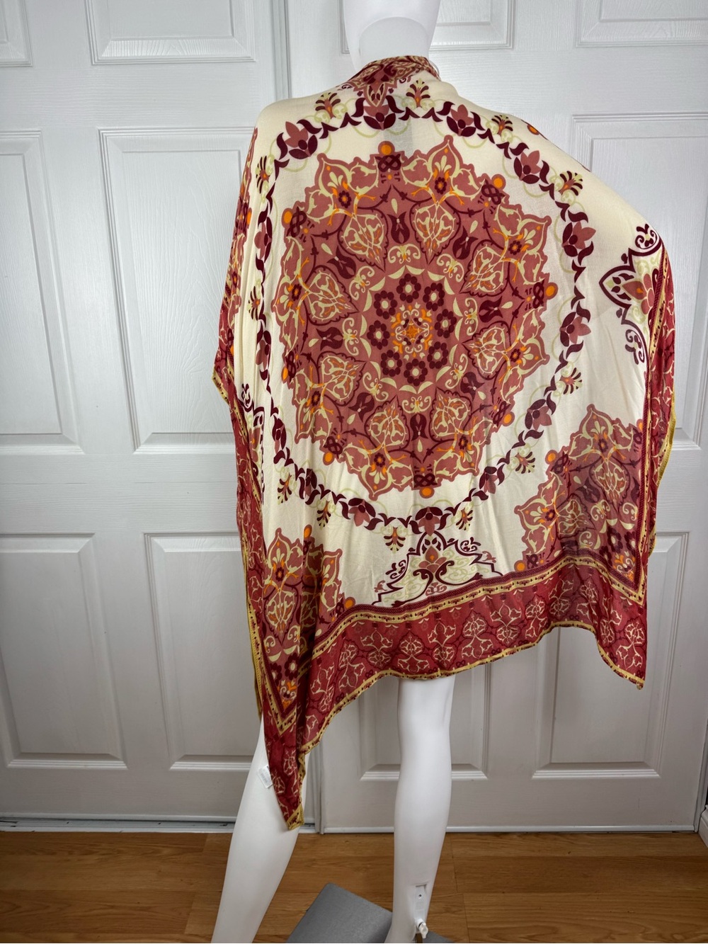 Floral Cream & Rust Bohemian Wrap